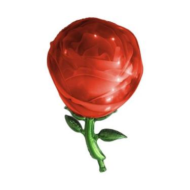Imagem de Balão Metalizado Flor Dia das Mães - 46,5cm - Ponto das Festas, Vermel