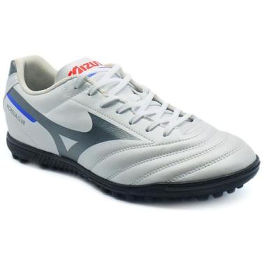 Imagem de Chuteira Society Mizuno Morelia Club AS Masculina - Branco e Prata, 39