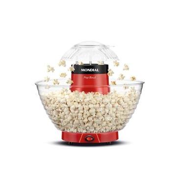 Imagem de Pipoqueira Elétrica Mondial PP-05 Pop Bowl 1200W Vermelho Inox 110V