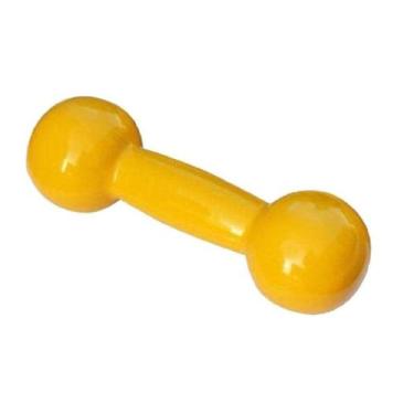 Imagem de Halteres Peso Emborrachado Unibrás 10kg Unidade, Amarelo