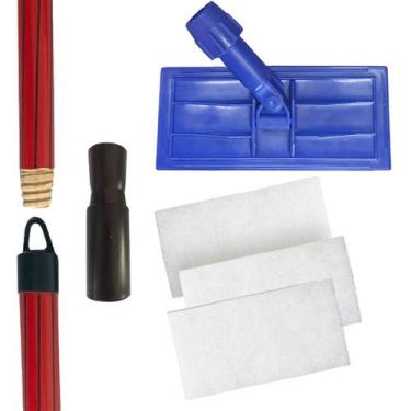 Imagem de Kit SUPORTE LT Limpa Tudo + CABO DE MADEIRA com Encaixe 1,2m Extensor 