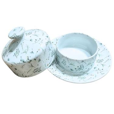 Imagem de Manteigueira Pires 150ml - Porcelana Decorada Arabesco - Antilope Deco