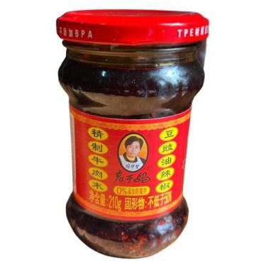 Imagem de Molho de Pimenta Chinês Lao Gan Ma Pedaços de Carne Bovina 210g