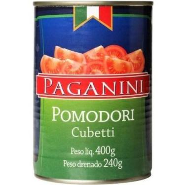 Imagem de Tomate pelado cubos paganini pomodori pelati cubos 400g