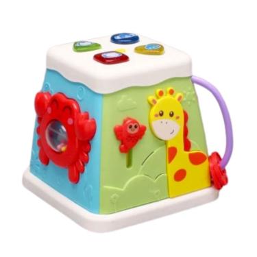 Imagem de Brinquedo Interativo SL50083 com Som e Luz Estimula Cognição e Sensorial Plástico Benic Baby 14CM