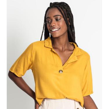 Imagem de Camisa Polo Decotada Feminina Endless Amarelo