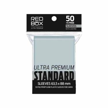 Imagem de Sleeves Padrão Poker Size Ultra Premium 63,5 X 88mm 50 unidades Buró Red Box