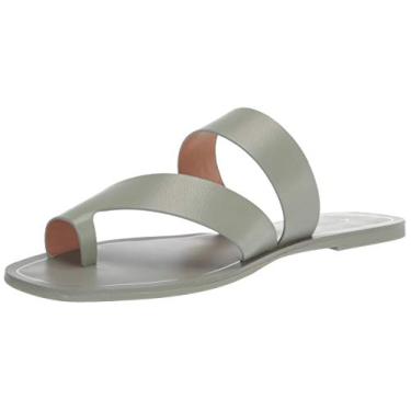 Imagem de kensie Sandália rasteira feminina com alça de dedo, Sálvia, 35