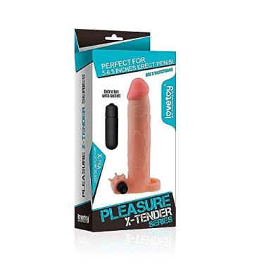 Imagem de Capa Peniana Vibratória Extensora com Veias Realística e Anel para Escroto 19cm – LOVETOY