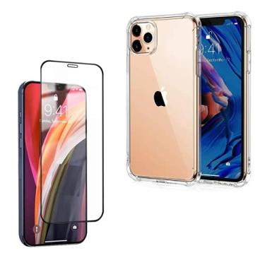 Imagem de Kit Capinha Antiqueda + Película Vidro 3D Compatível iPhone 12 Mini 5.4"