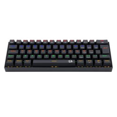 Imagem de Redragon TECLADO GAMER MECANICO LAKSHMI RAINBOW PRETO SWITCH MARROM ABNT2