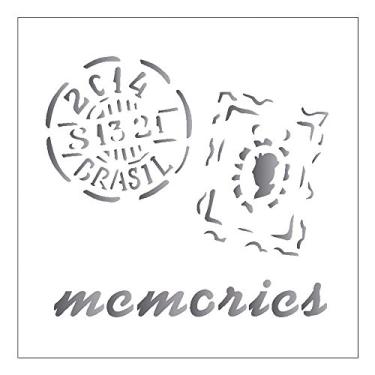 Imagem de Stencil de Plástico para Pintura OPA 14 x 14 cm - 1369 Memories Selos