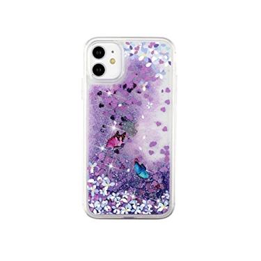 Imagem de OIOMAGPIE Capa de telefone criativa de pulseira de borboleta de flor brilhante de areia movediça para Samsung Galaxy A71 A51 A41 A31 A21 A11 A9 2018 4G 5G, capa traseira macia de silicone (borboleta, A71 4G)