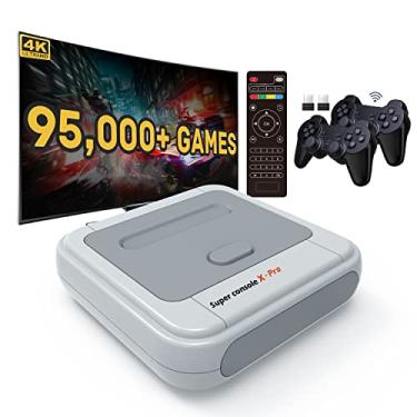 Imagem de Kinhank Console de videogame 128G, Super Console X Pro embutido com mais de 41.000 jogos clássicos, sistemas de console de jogos retrô para saída 4K TV HD/AV, sistemas duplos, compatível com PS1/PSP/MAME/ATARI