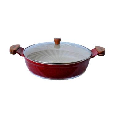 Imagem de Frigideira Vermelha Antiaderente Marmorizado Javali AM 30cm