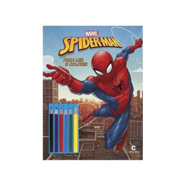 Livro Ler e Colorir Homem Aranha - Bom Preço Magazine