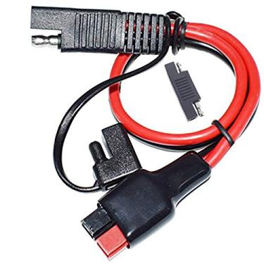 Imagem de LIXINTIAN Cabo conector conector 10AWG 45A para SAE, para painel solar de bateria de carregamento de barco RV pré-cabeado, com 1 conector reverso de polaridade SAE, 0,5 m
