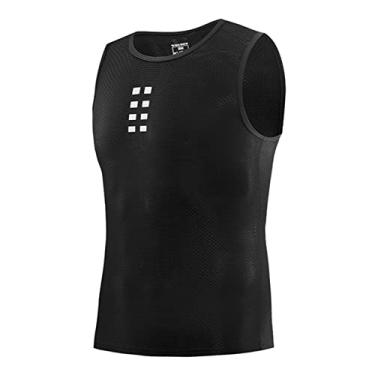 Imagem de Tingpai Camisola Masculina Sem Manga Ciclismo Secagem Rápida Coletes de Camada Base de Bicicleta Colete de Corrida de Verão Elástico Respirável Roupas Espo vas Pa Correr Jogging Ciclismo Ginásio Fitn