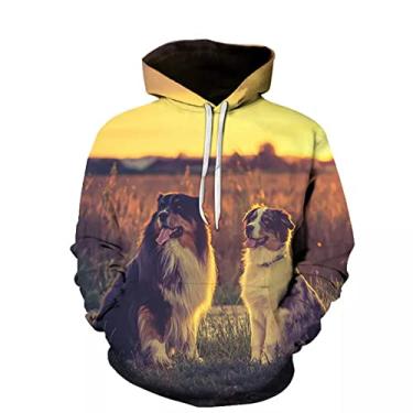 Imagem de BAIBOS 3D Impressão Hoodie Homens Mulheres Casual Dog Coat Jaqueta de moletom