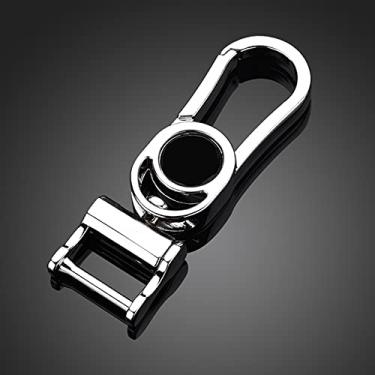 Imagem de YJADHU Capa de chave de carro TPU capa de chave inteligente de carro, apto para Geely Atlas Boyue NL3 EX7 Emgrand X7 EmgrarandX7 SUV GT GC9 Borui, chaveiro prata