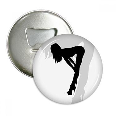 Imagem de Emblema multifuncional com ímã de geladeira e contorno de mulher quente e bonita