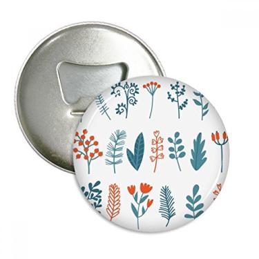 Imagem de Ilustração de folha de planta colorida de Natal, abridor de garrafas, ímã de geladeira, emblema multifuncional