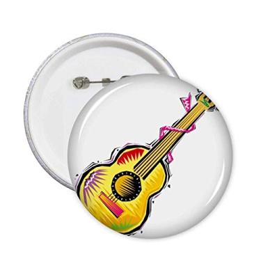 Imagem de Instrumento guitarra mexicano elemento ilustração pinos crachá botão emblema acessório decoração 5 peças