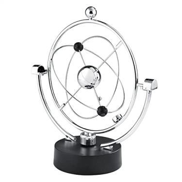Imagem de Bola de balanço Newton, bola de pêndulo de artesanato movimento perpétuo ornamento de mesa de presente bola de balanço para casa bola de balanço elétrica wiggler(A603)