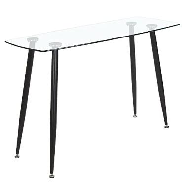 Imagem de Mesa De Centro Aparador Escrivaninha 110 cm Glass Preto Opt