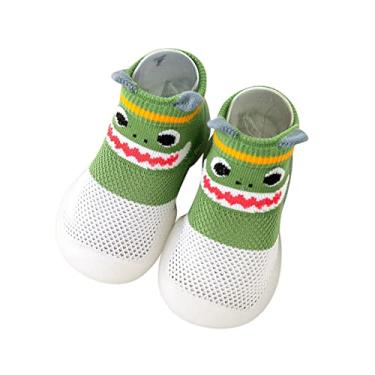 Imagem de Sapatos infantis meninas verão e outono confortáveis sapatos infantis infantis bonitos padrão coelho veado bebê (verde, 12-18 meses)