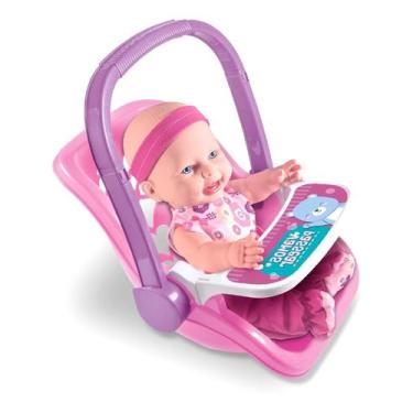 Imagem de Boneca Com Seu Bebê Conforto Sapekinha 2 Em 1 Cadeira De Papinha - Mil