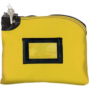 Imagem de Bolsa de bloqueio – 25,4 cm L x 20,3 cm A – Tela amarela – Bolsa de dinheiro – Bolsa de depósito