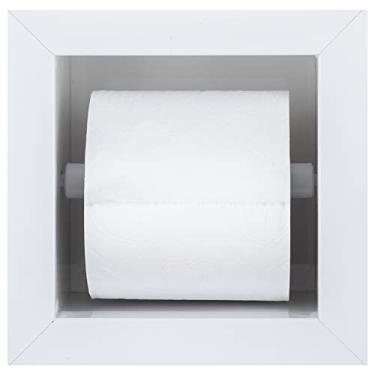 Imagem de Porta Papel Higiênico/Papeleira Em Porcelanato Polido (Branco)