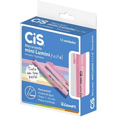 Imagem de Marca Texto Mini Lumini Pastel, CIS, 57.1700, Rosa, pacote de 12