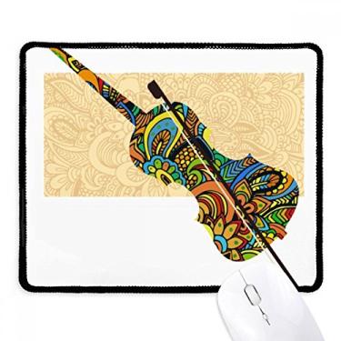 Imagem de Pôster de festival de música de violino, mousepad com borda costurada, tapete de borracha para jogos