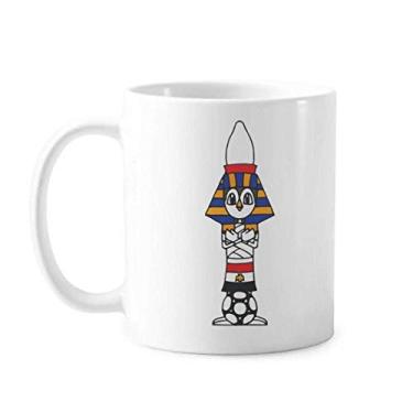 Imagem de Caneca de futebol Egypt Mummy Sphinx cerâmica café porcelana caneca talheres