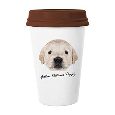 Imagem de Caneca de cerâmica treinada Golden Retriever para filhote de cachorro caneca de café copo de cerâmica