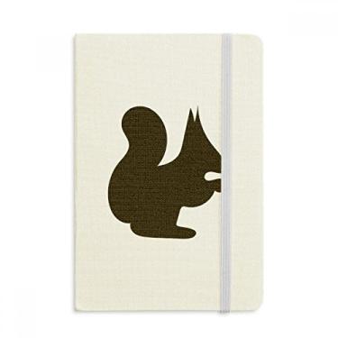 Imagem de Caderno de desenho de animal de esquilo preto, capa dura oficial, diário clássico