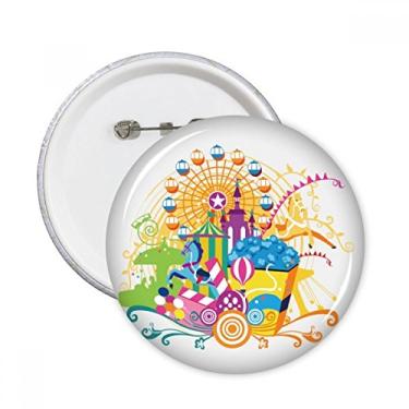 Imagem de Castelo de roda-gigante, parque de diversões, broches, decoração de roupas, 5 peças, presente