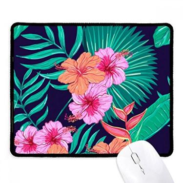Imagem de Tapete de borracha para jogos Flower Plant Leaf Blue Sky Mousepad com borda costurada