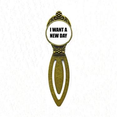 Imagem de Marcador de página "I Want A New Day Art Deco", marcador de página retrô para escritório