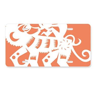 Imagem de DIYthinker Ano do Macaco Animal China Zodíaco Placa de Carro Decoração Acessório de Aço Inoxidável