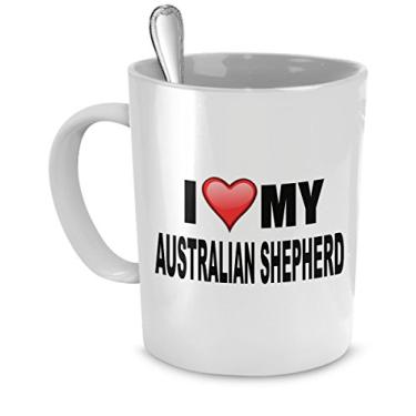 Imagem de Caneca de pastor australiano - I Love My Australian Shepherd - Presentes para amantes de pastor australiano