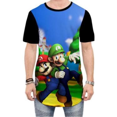 Imagem de Camiseta Long Line Mario Bros Luigi Videogame 3 - Estilo Vizu