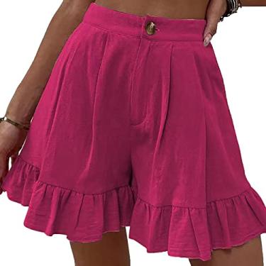 Imagem de Shorts de moletom feminino verão casual confortável shorts de cintura alta shorts shorts shorts curtos quentes, 12,5GG (cintura: 93cm)