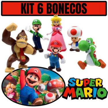 Bonecos Super Mario World Coleção Miniaturas Nintendo Dokey Kong + B