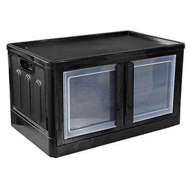 Imagem de Organizador Dobrável Preto Empilhável Com Rodas 75 Litros 25816PM Arqplast