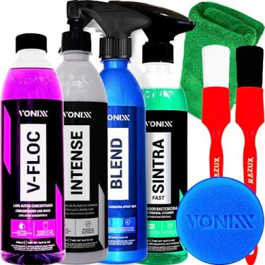 Imagem de Kit Lavagem Completa Shampoo V-floc Cera Blend Sintra Fast Intense Vonixx