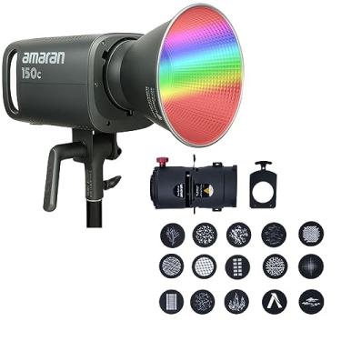 Imagem de Aputure Amaran 150C RGBWW Full Color LED Video Light com Amaran Spotlight SE Kits de lentes de 36 graus