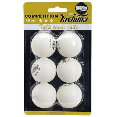 Imagem de Bola de Tênis de Mesa Yashima 3 Estrelas Pvc Com 06 Unidades Branca